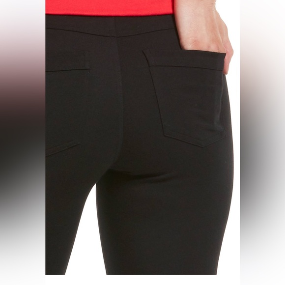 HUE Mid-Rise Ponte Black Leggings Large - Picture 4 of 9